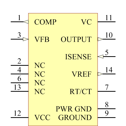 UC2842DTRG4 Symbol - Texas Instruments