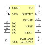 UC2842DTRG4 Symbol - Texas Instruments