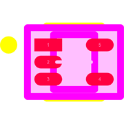 TPD2E2U06DRLR Footprint - Texas Instruments