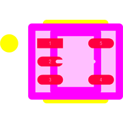 TPD2E2U06DRLR Footprint - Texas Instruments