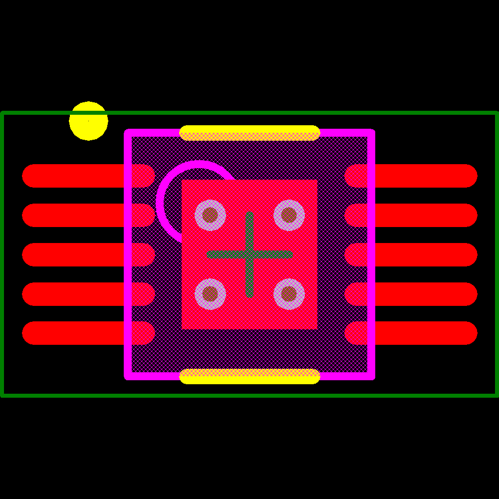 LM3409QHVMYX/NOPB Footprint - Texas Instruments