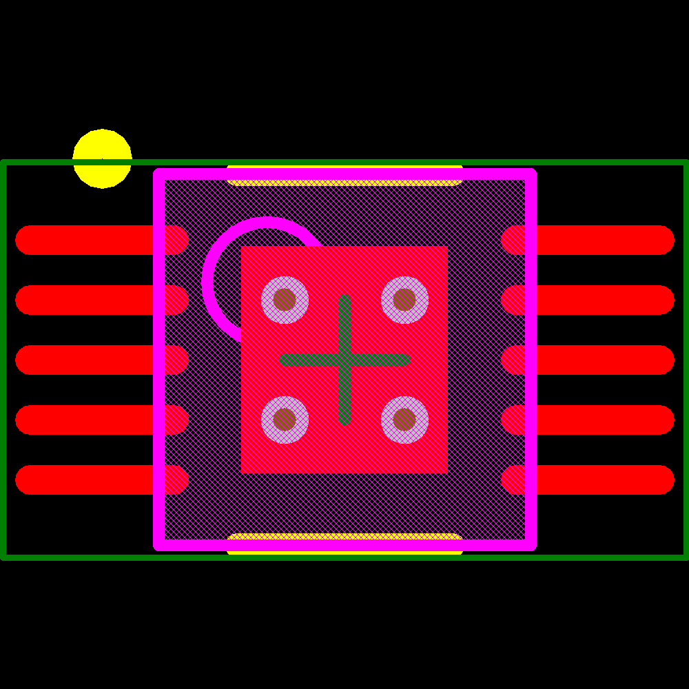 LM3409QHVMYX/NOPB Footprint - Texas Instruments