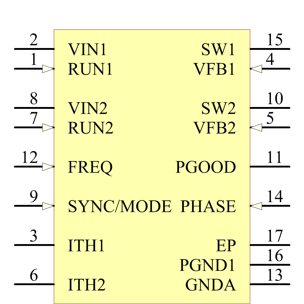 LTC3417AEDHC Symbol - Analog Devices / Linear Technology