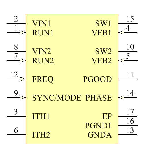 LTC3417AEDHC Symbol - Analog Devices / Linear Technology
