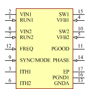 LTC3417AEDHC Symbol - Analog Devices / Linear Technology