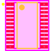PCA9555PW,118 Footprint - NXP Semiconductors