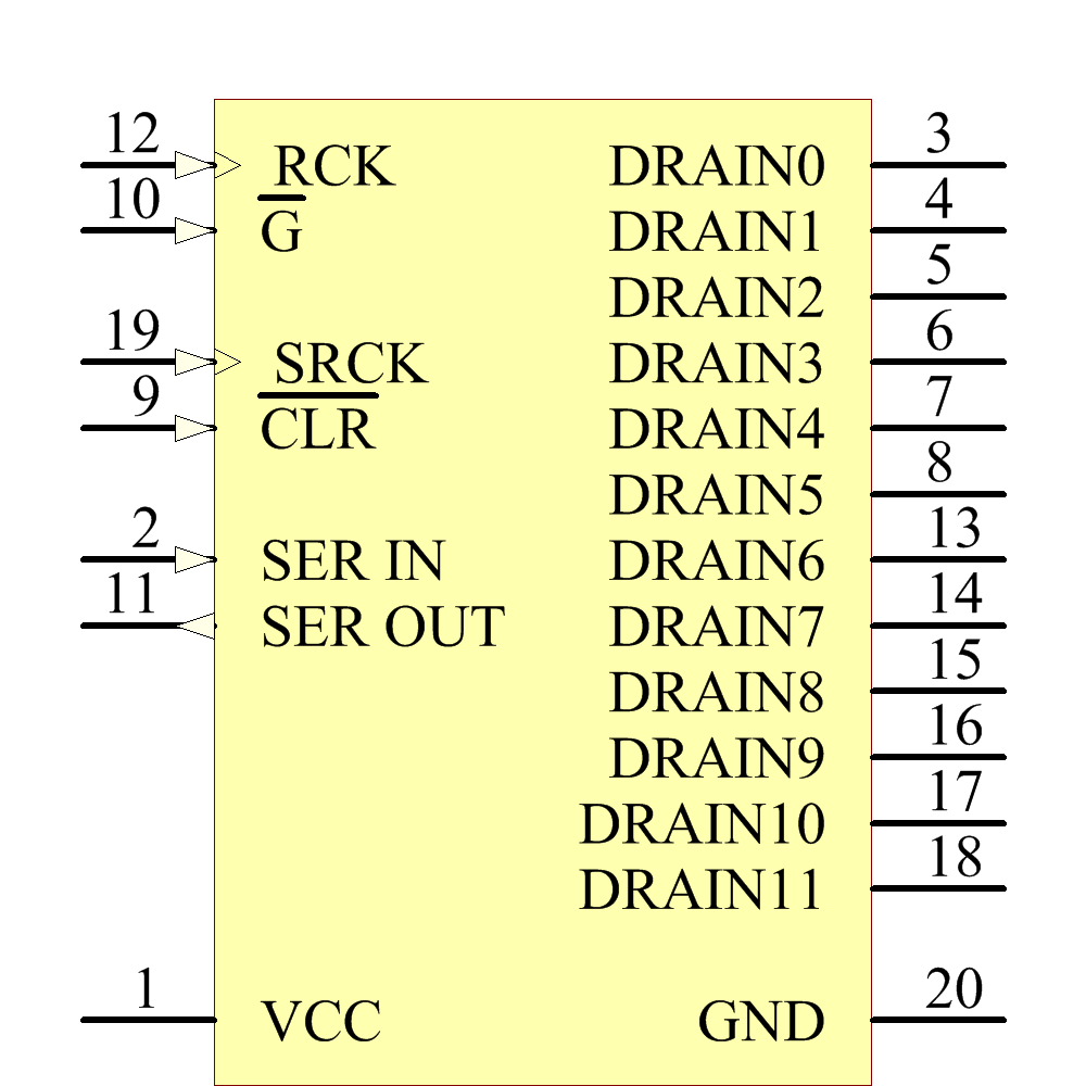TLC6C5912QDWRQ1 Symbol - Texas Instruments