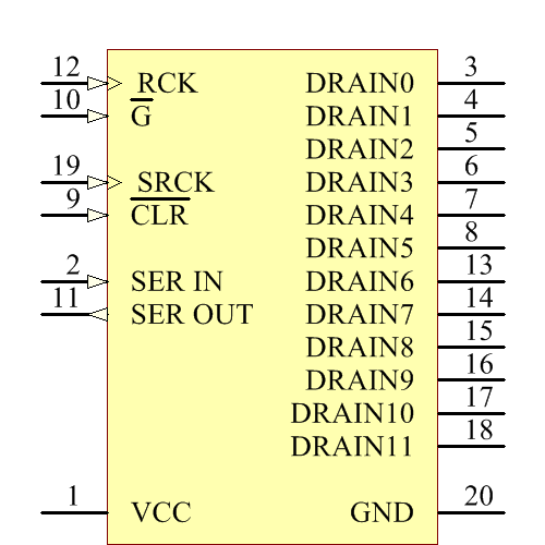 TLC6C5912QDWRQ1 Symbol - Texas Instruments