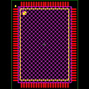 IS61NLF51218A-7.5TQLI Footprint - ISSI