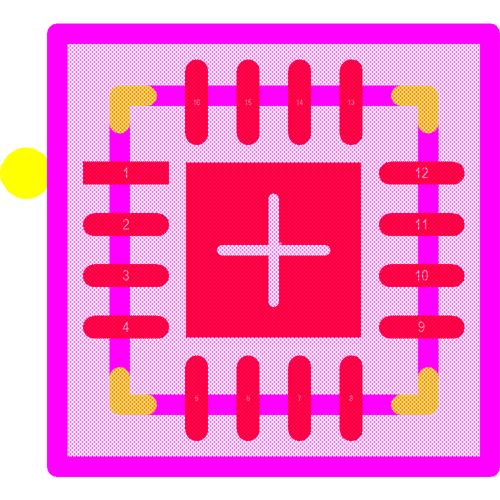 HMC631LP3ETR Footprint - Analog Devices