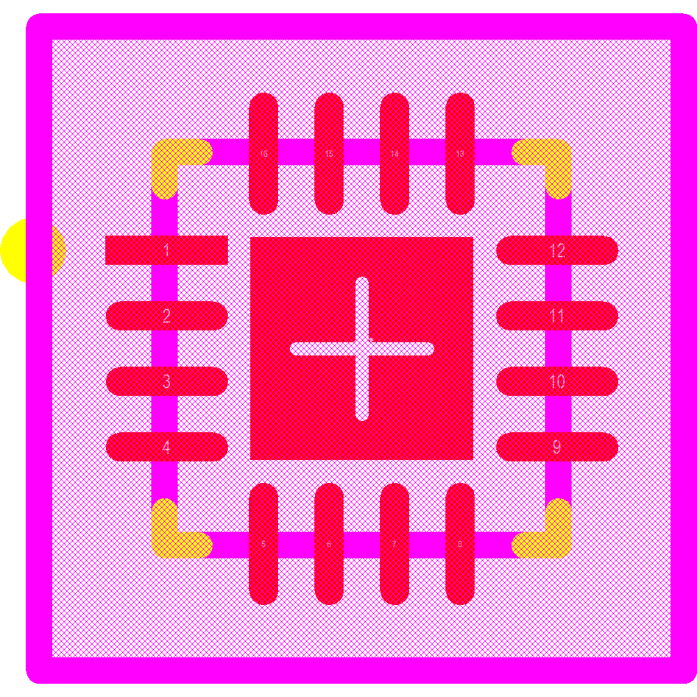 HMC631LP3ETR Footprint - Analog Devices