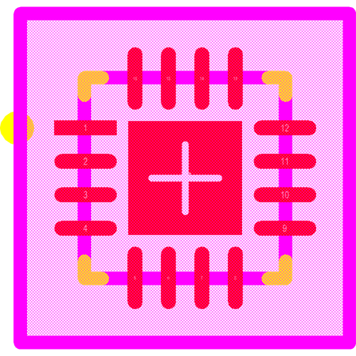 HMC631LP3ETR Footprint - Analog Devices