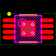 LM3410YMYE/NOPB Footprint - Texas Instruments