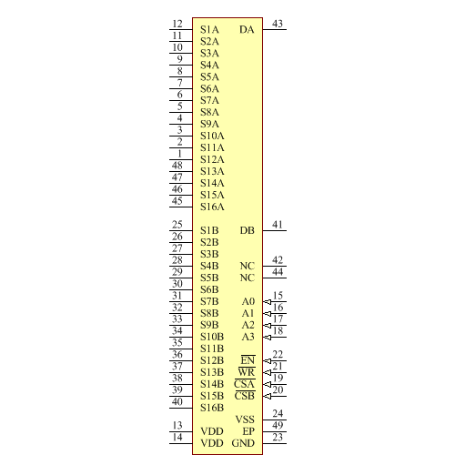 ADG726BCPZ-REEL Symbol - Analog Devices