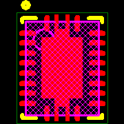 TPS40074RHLT Footprint - Texas Instruments