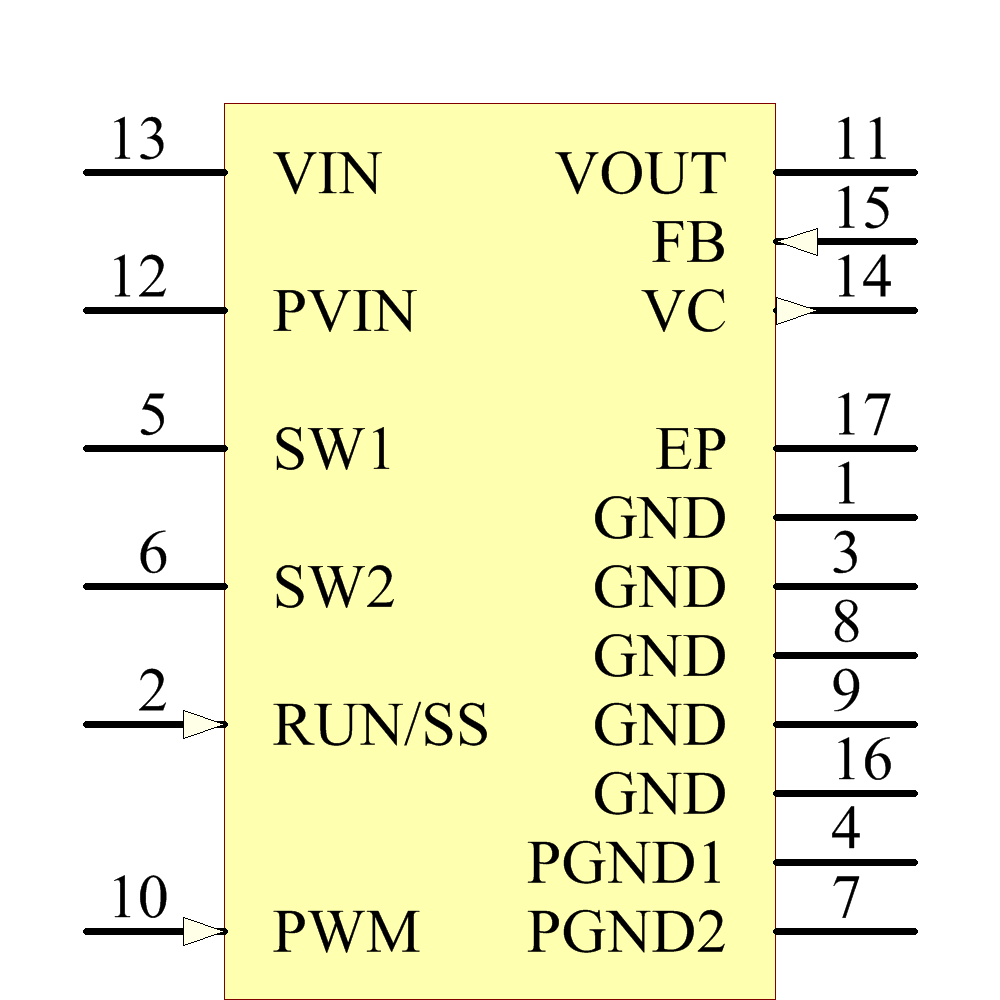 LTC3534EDHC#TRPBF Symbol - Analog Devices
