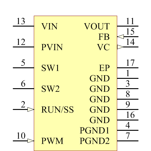 LTC3534EDHC#TRPBF Symbol - Analog Devices