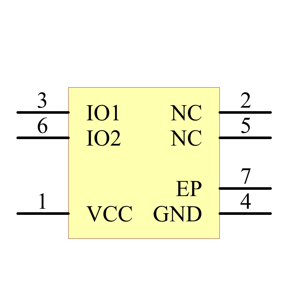 TPD2E001DRSR Symbol - Texas Instruments