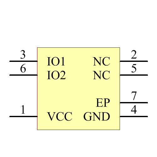 TPD2E001DRSR Symbol - Texas Instruments