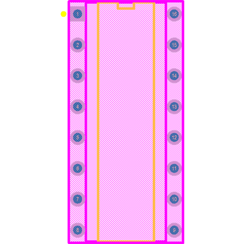 ULN2003AIN Footprint - Texas Instruments