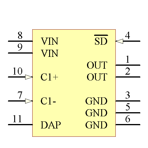 LM2750SDX-5.0/NOPB Symbol - Texas Instruments