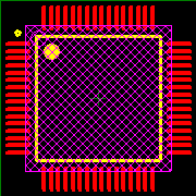 PIC18F6585-E/PT Footprint - Microchip