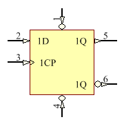 CD74HC74E Symbol - Texas Instruments