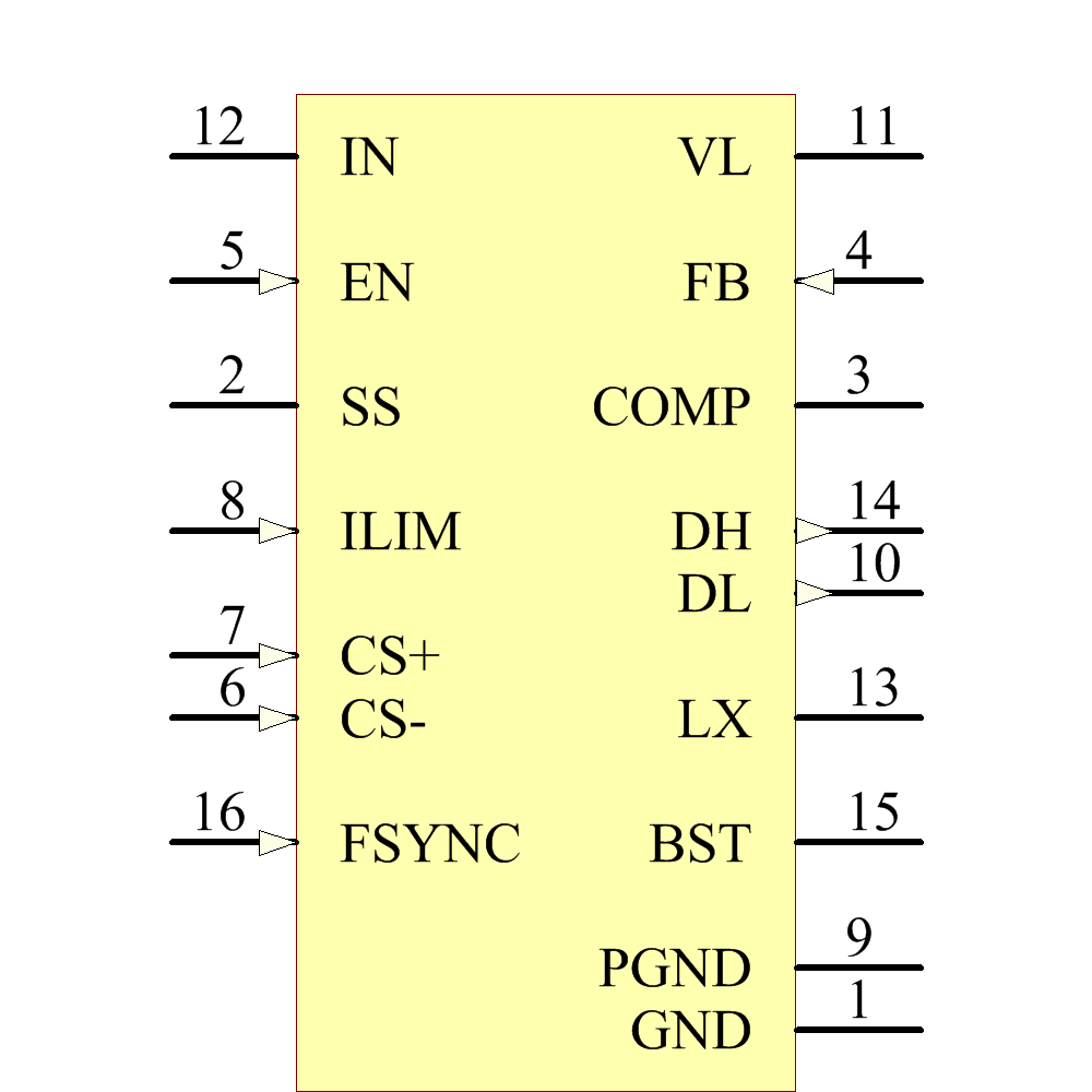 MAX8543EEE+ Symbol - Analog Devices