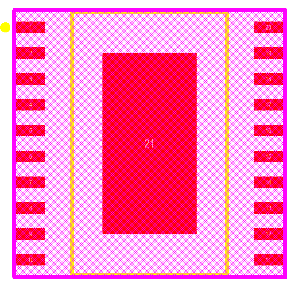 TPS50601AHKH/EM Footprint - Texas Instruments