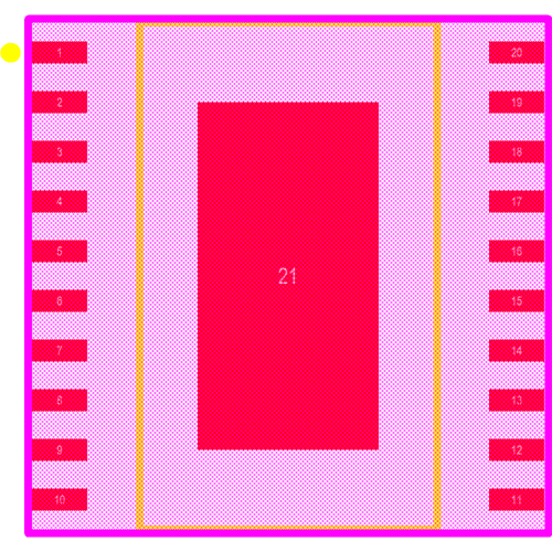 TPS50601AHKH/EM Footprint - Texas Instruments