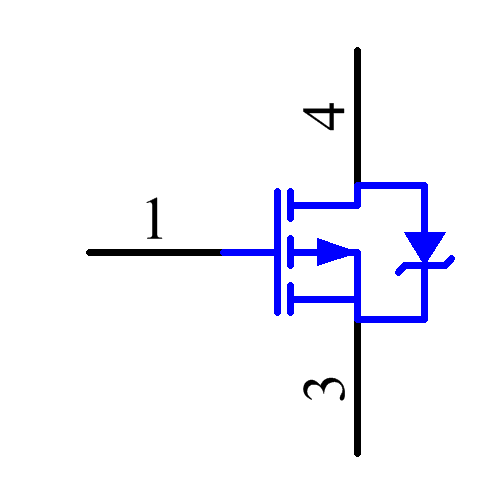 NTDV20P06LT4G Symbol - onsemi