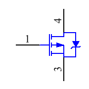 NTDV20P06LT4G Symbol - onsemi