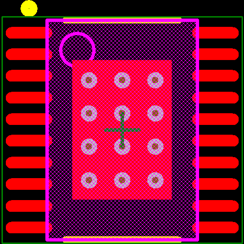 LM3423Q1MH/NOPB Footprint - Texas Instruments