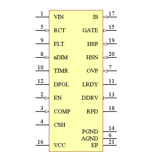 LM3423Q1MH/NOPB Symbol - Texas Instruments