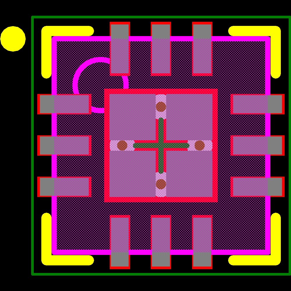 TPD6E001RSFR Footprint - Texas Instruments