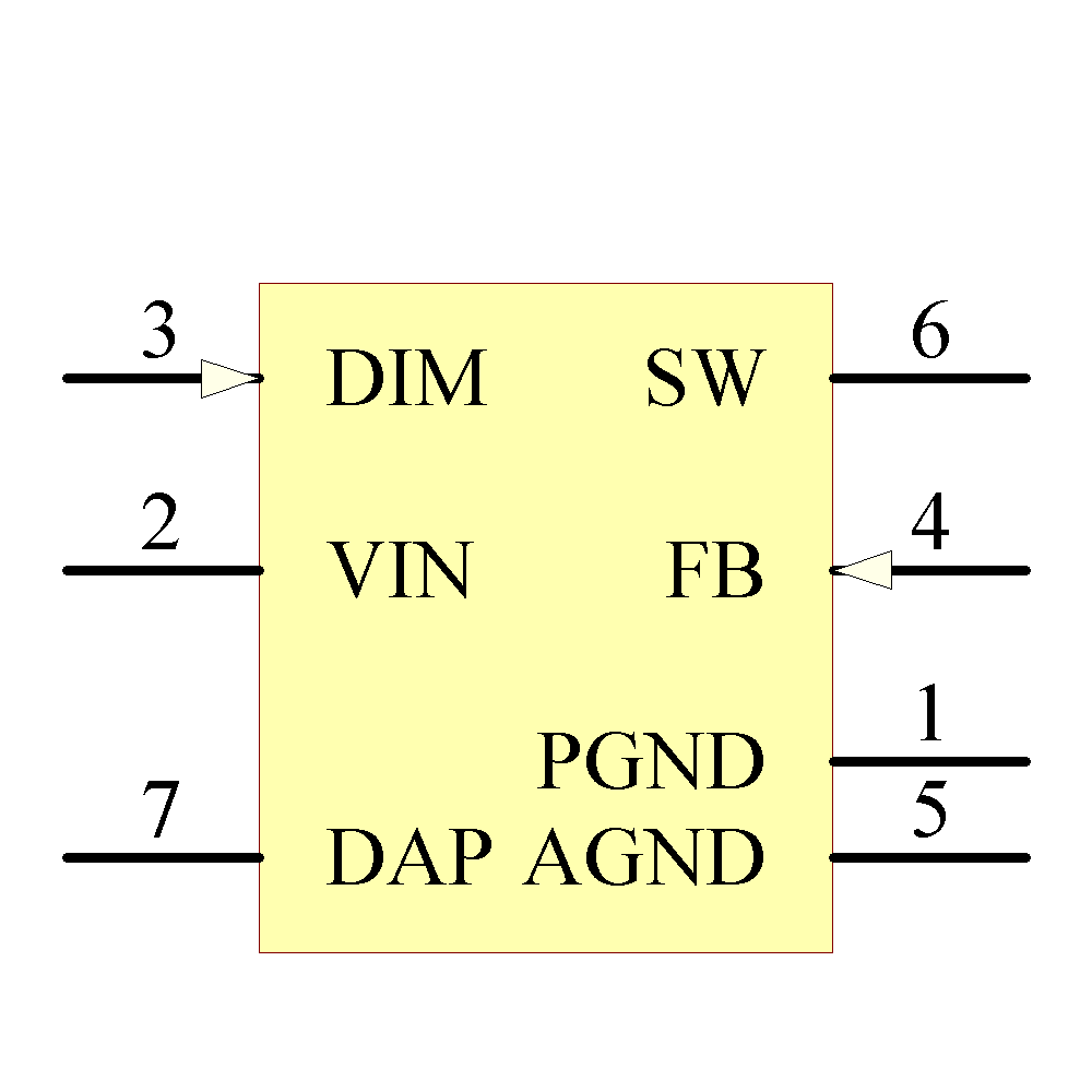 LM3410YSDE/NOPB Symbol - Texas Instruments