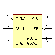 LM3410YSDE/NOPB Symbol - Texas Instruments