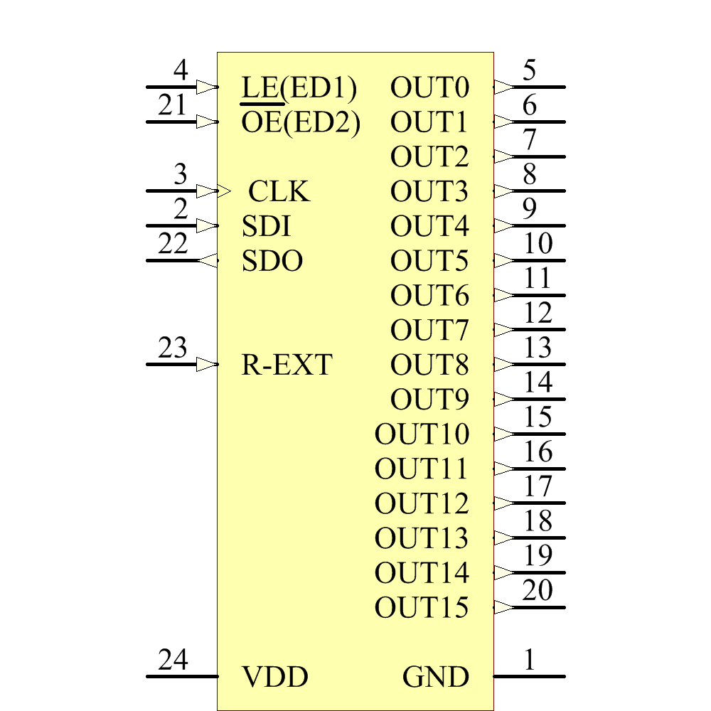 TLC5926IDBQR Symbol - Texas Instruments