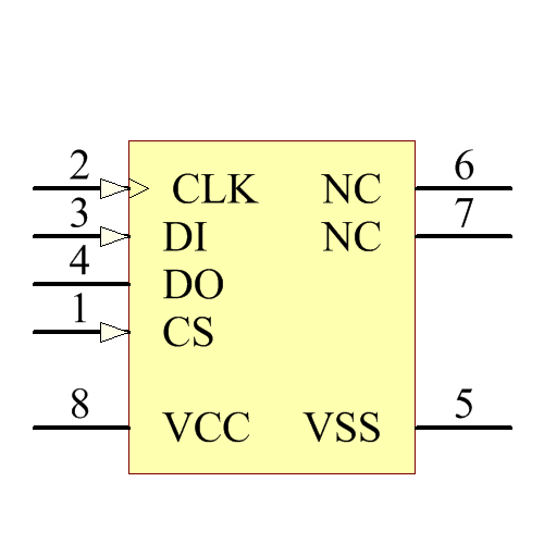 93LC76A-I/SN Symbol - Microchip