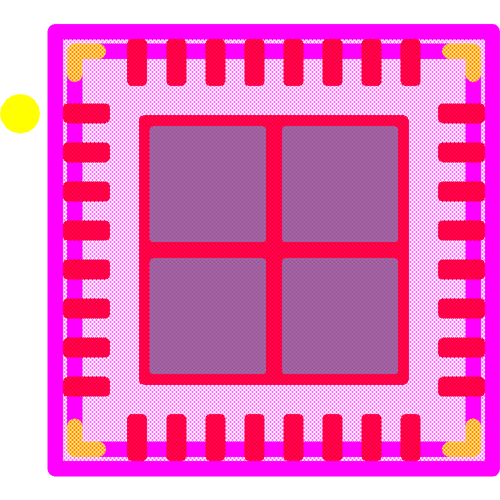TPS92390RHBR Footprint - Texas Instruments
