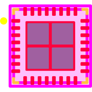 TPS92390RHBR Footprint - Texas Instruments