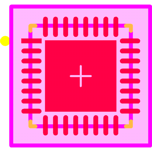 TPS92390RHBR Footprint - Texas Instruments