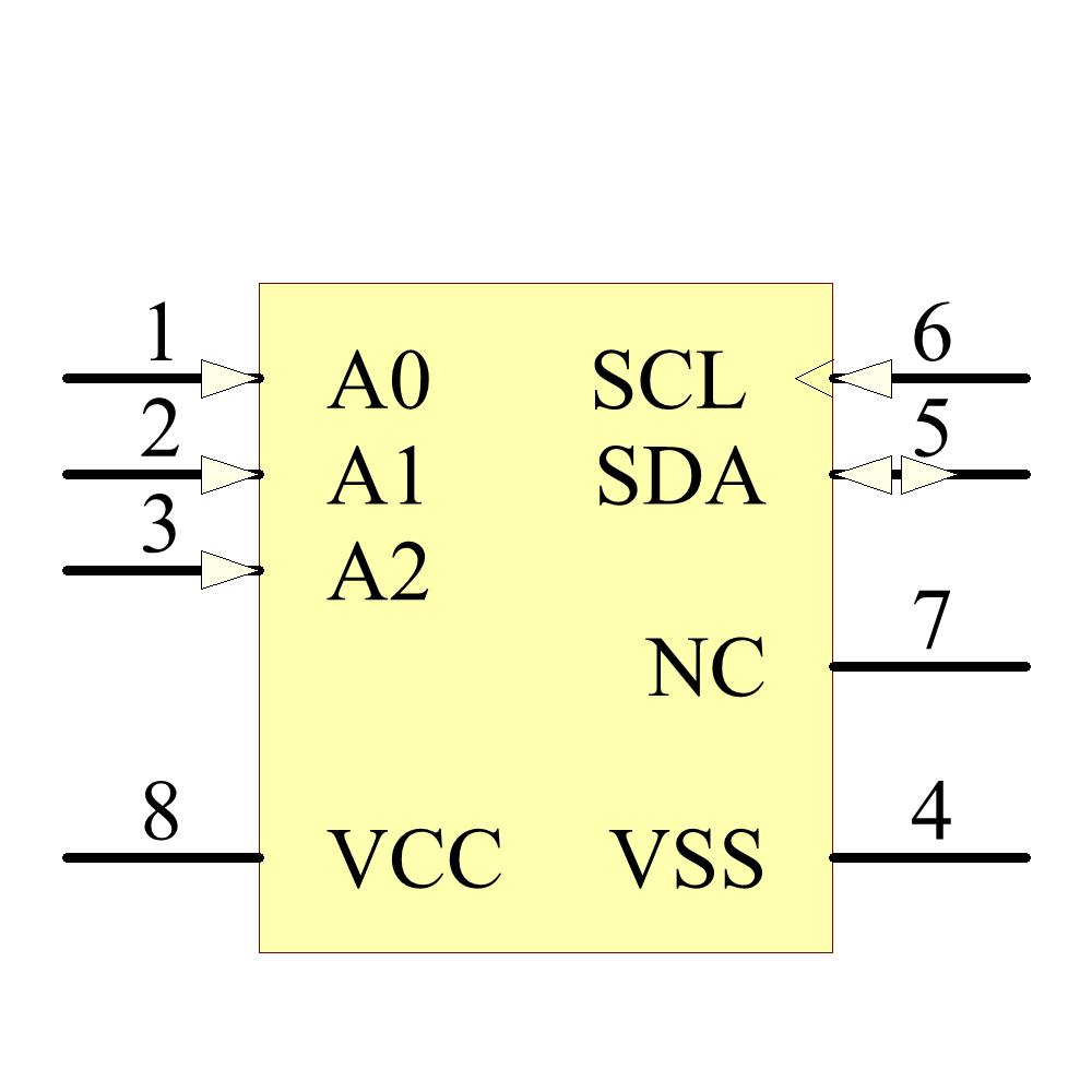 24AA256UID-I/P Symbol - Microchip