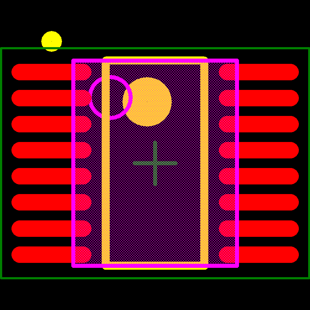 LM84BIMQA/NOPB Footprint - Texas Instruments