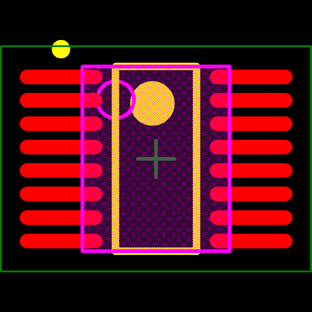 LM84BIMQA/NOPB Footprint - Texas Instruments