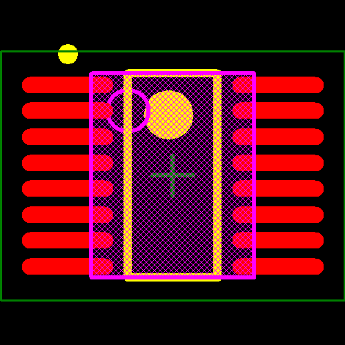 LM84BIMQA/NOPB Footprint - Texas Instruments