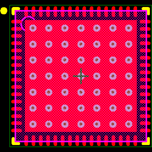 PIC18F66K80-I/MR Footprint - Microchip