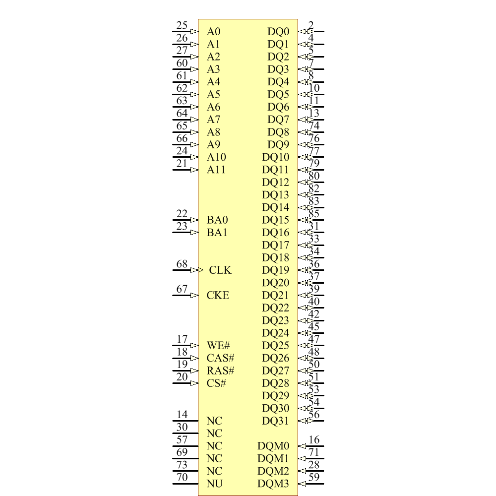 MT48LC4M32B2P-7 Symbol - Micron