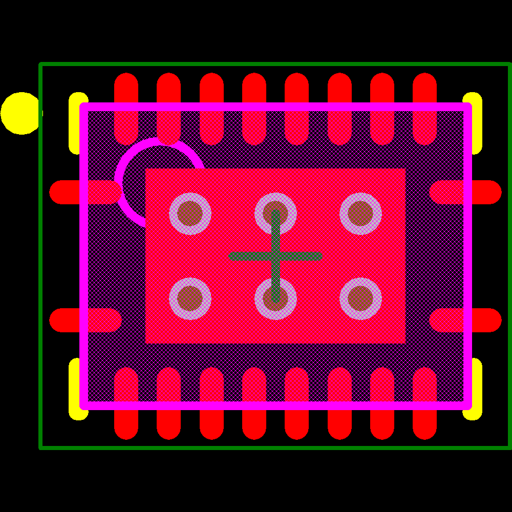 TLC59108IRGYR Footprint - Texas Instruments
