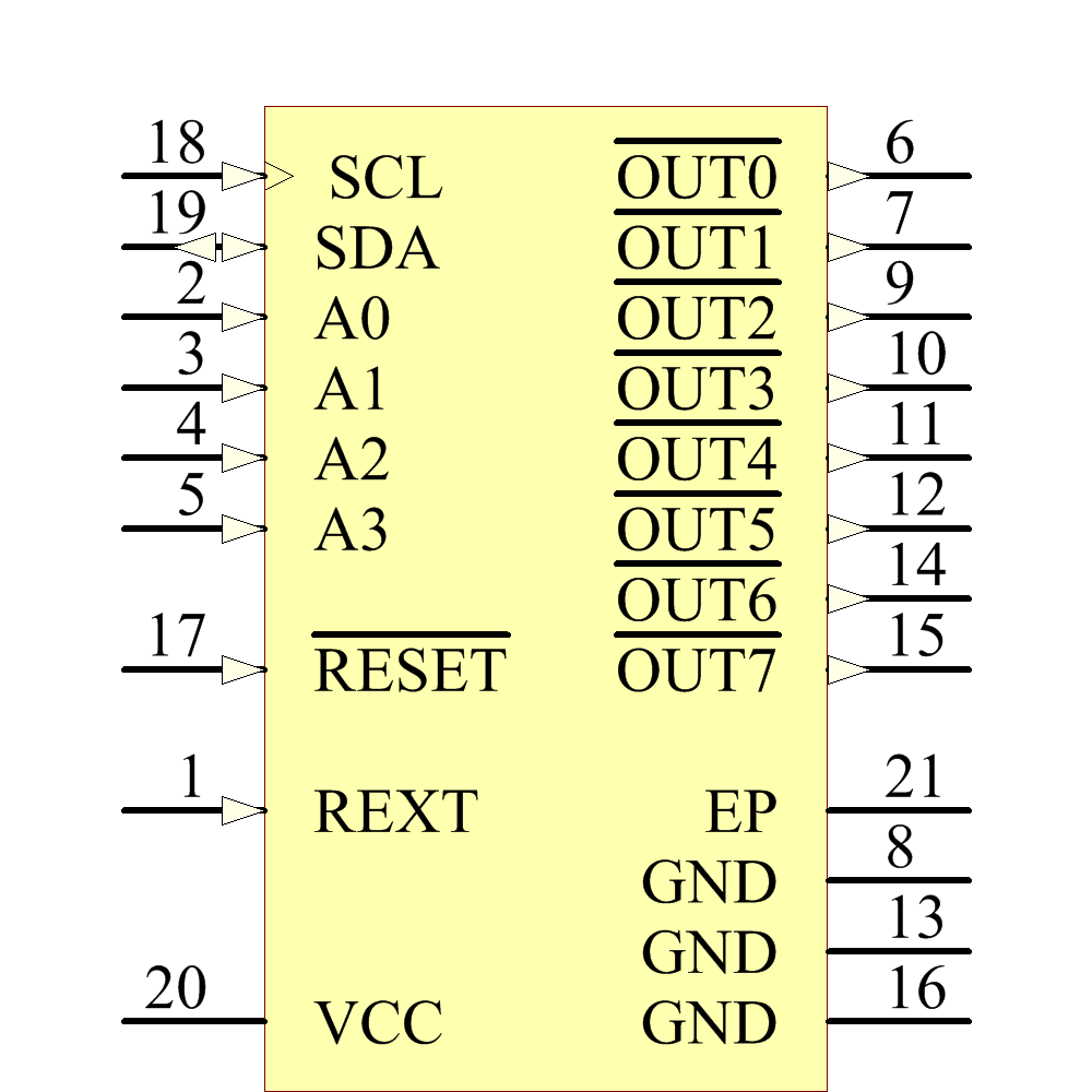 TLC59108IRGYR Symbol - Texas Instruments